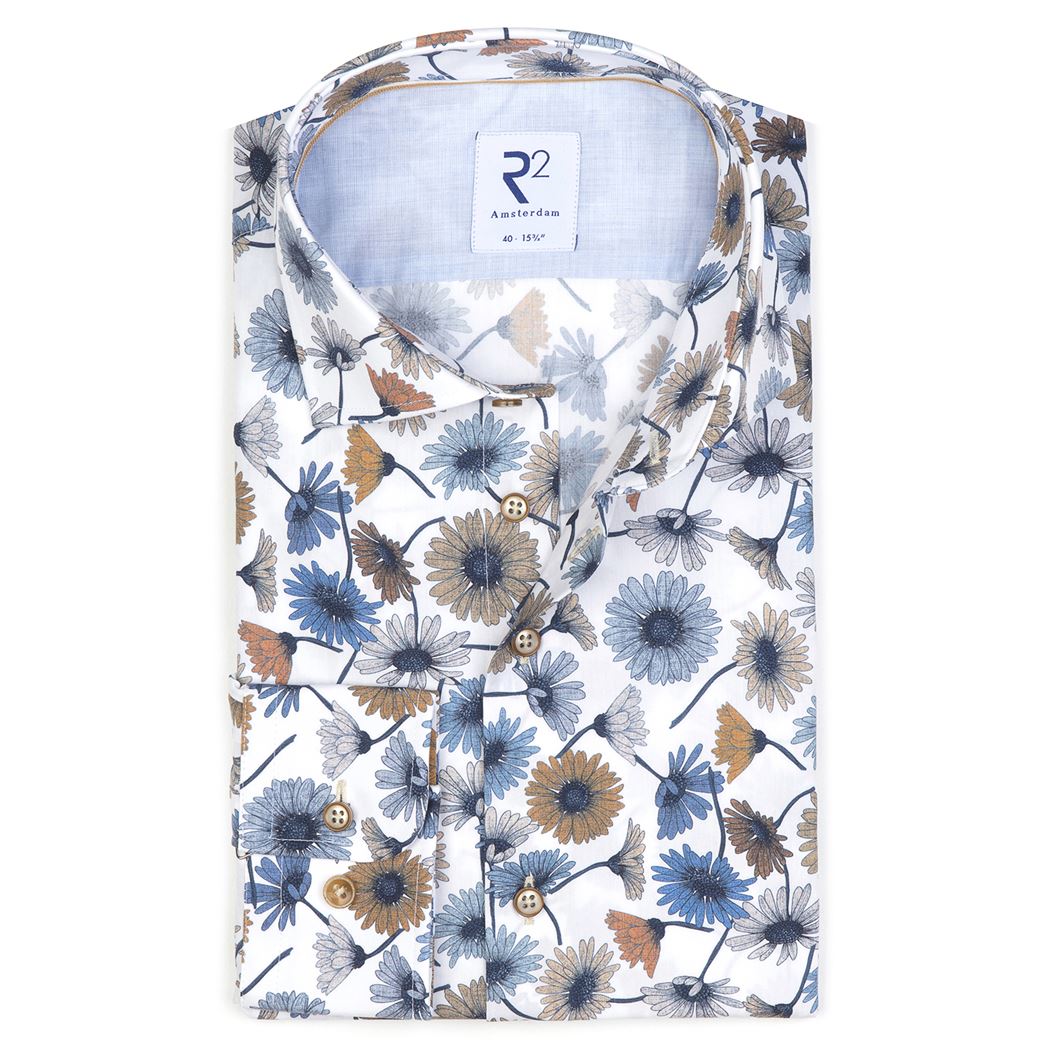 R2 - Blue / Sun Flower Patterned Shirt - Waterers