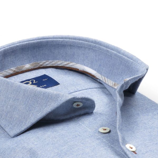 R2 - Blue Steel Cotton & Cashmere Shirt